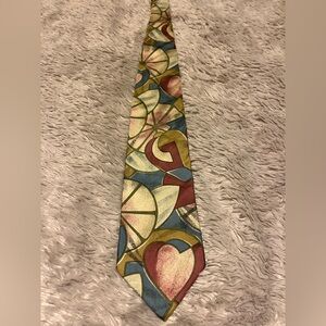 Christian Dior Monsieur silk abstract tie